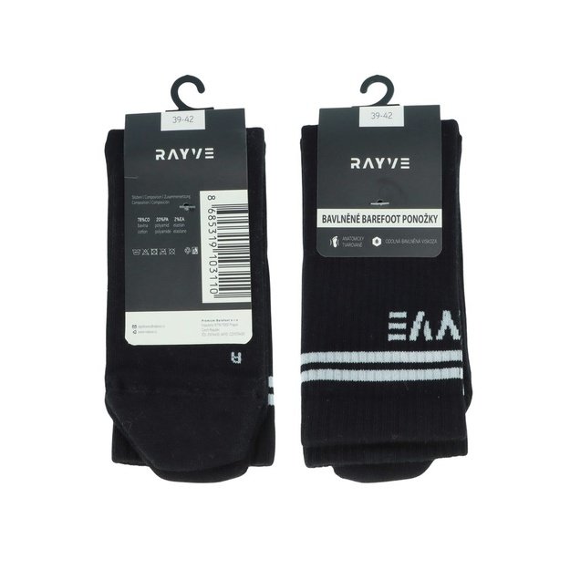 RAYVE BAREFOOT BAVLNĚN&Eacute; PONOŽKY Čern&eacute;