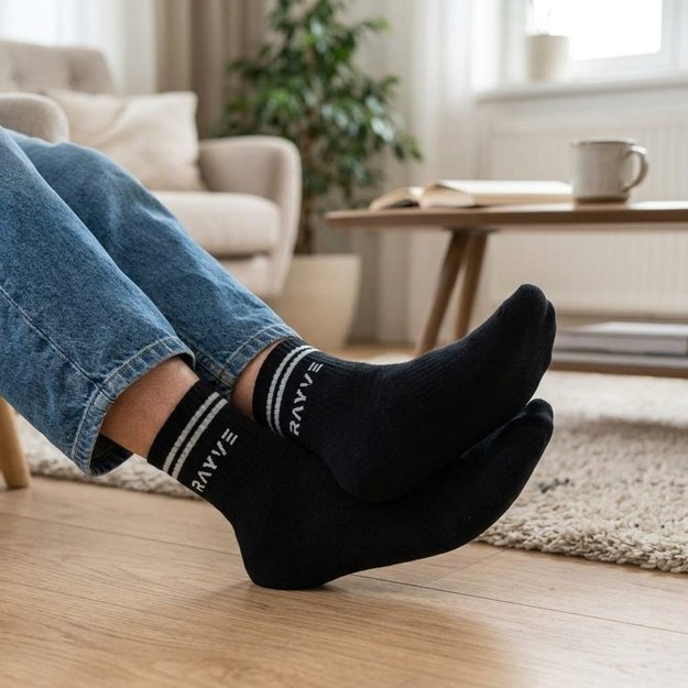 RAYVE BAREFOOT BAVLNĚN&Eacute; PONOŽKY Čern&eacute;