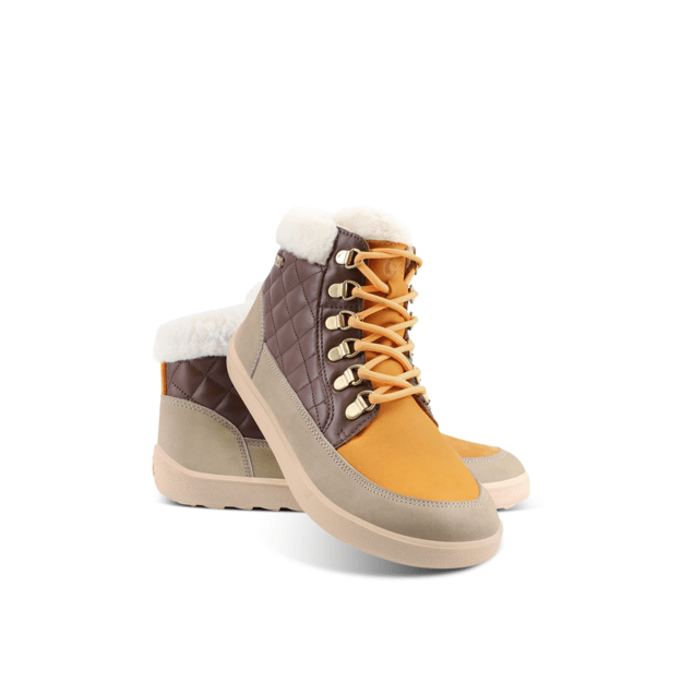 Barefoot Boots Be Lenka Olivia - Taupe, Dark Brown & Orange