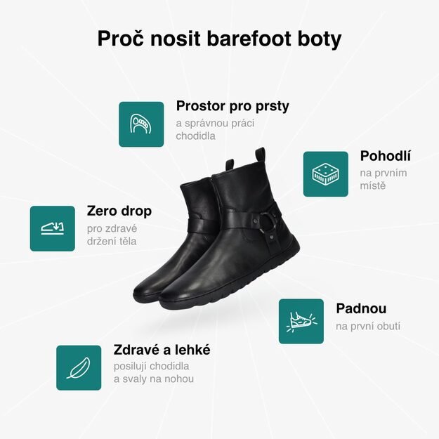 D&aacute;msk&eacute; Barefoot Kotn&iacute;kov&eacute; Boty GROUNDIES&reg; Phoenix 2.0 Čern&eacute;