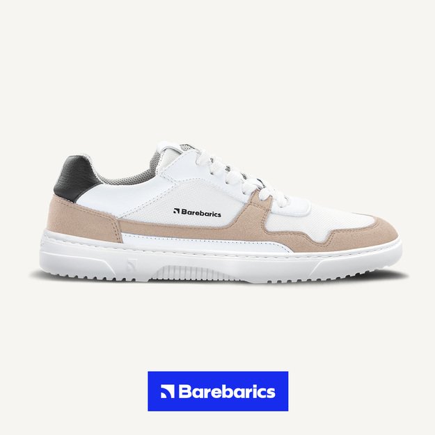 Barefoot Sneakers Barebarics - Zing - White & Beige (Sandėlio prekė)