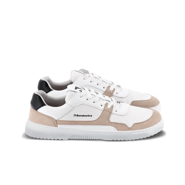 Barefoot Sneakers Barebarics - Zing - White & Beige (Sandėlio prekė)