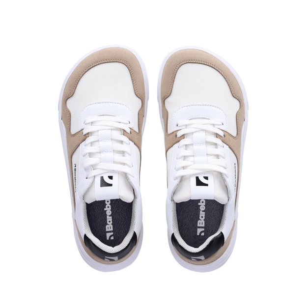 Barefoot Sneakers Barebarics - Zing - White & Beige (Sandėlio prekė)