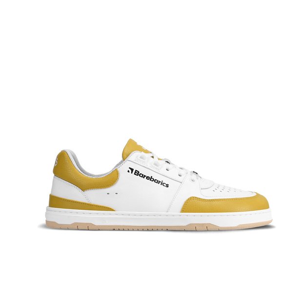 Barefoot Sneakers Barebarics Wave - White & Sunset Yellow