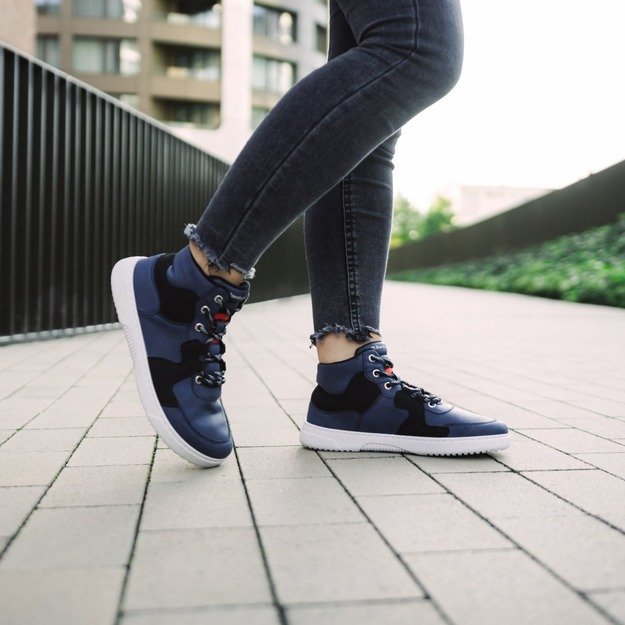 Barefoot Sneakers Barebarics Lynx - Dark Blue & White (Sandelio prekė) 