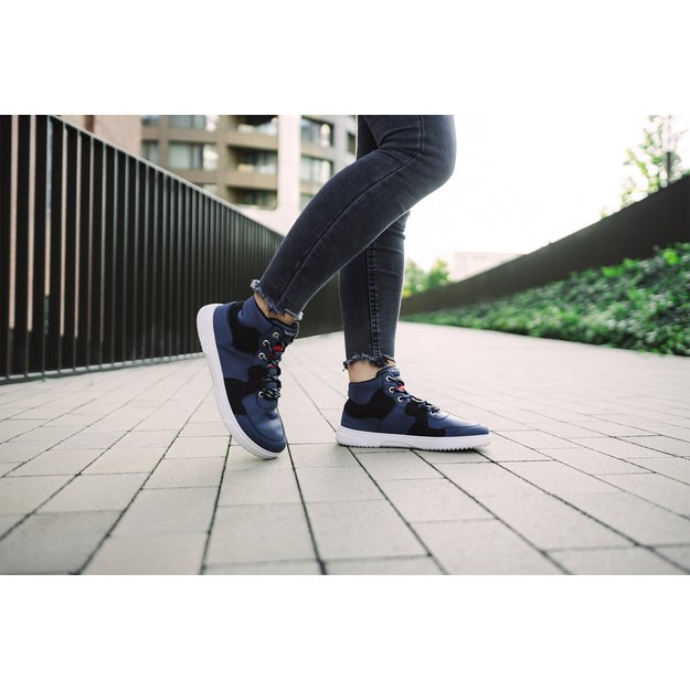 Barefoot Sneakers Barebarics Lynx - Dark Blue & White (Sandelio prekė) 