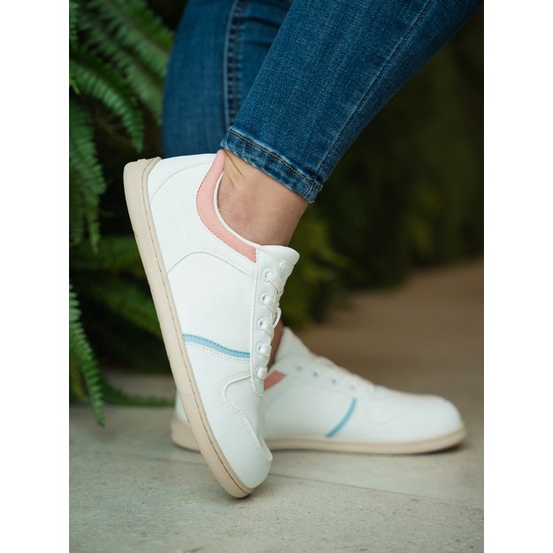 Barefoot Sneakers - Be Lenka Echo - White & Cotton Candy Vegan