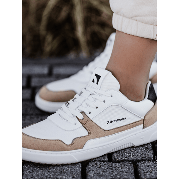 Barefoot Sneakers Barebarics - Zing - White & Beige