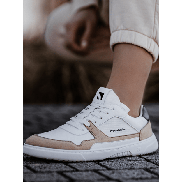 Barefoot Sneakers Barebarics - Zing - White & Beige