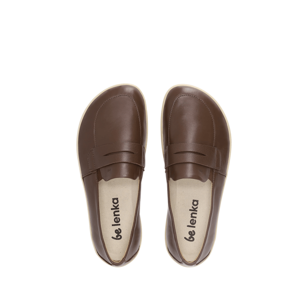 Barefoot mokasinai Be Lenka Buena - tamsiai ruda