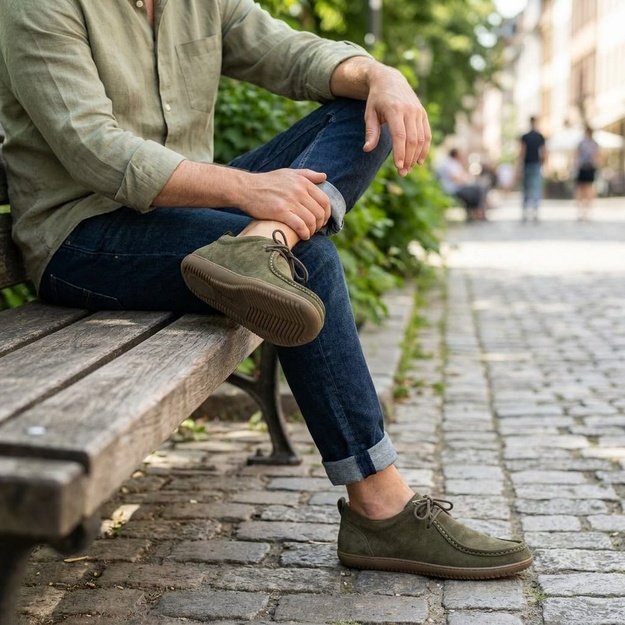 Barefoot+ Mokas&iacute;ny GROUNDIES&reg; Cricket Khaki