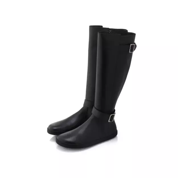 Shapen barefoot ilgaauliai GLAM  juoda su dirbtiniu kailiu