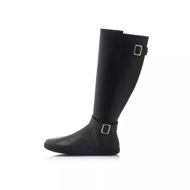 Shapen barefoot ilgaauliai GLAM  juoda su dirbtiniu kailiu 2