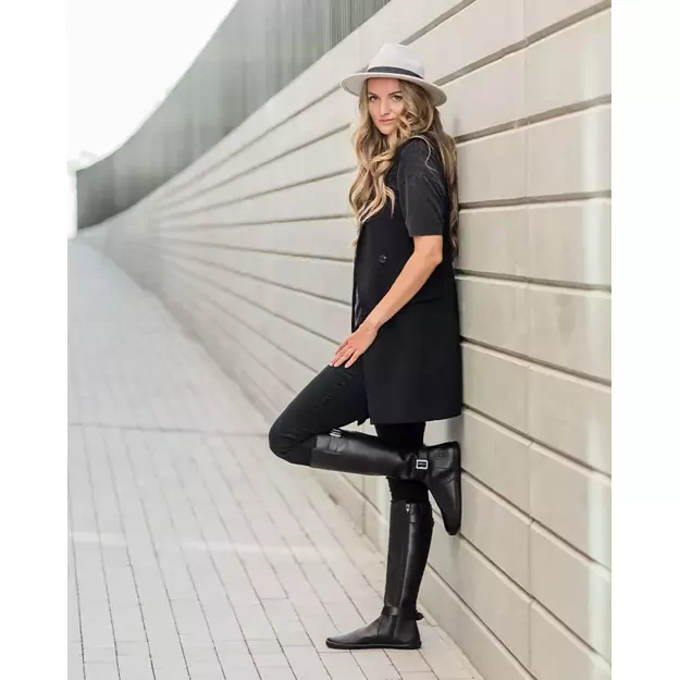 Shapen barefoot ilgaauliai GLAM  juoda su dirbtiniu kailiu 8