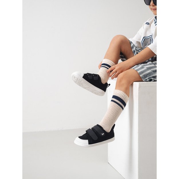 Kids barefoot sneakers Be Lenka Canvi Kids - Black & White