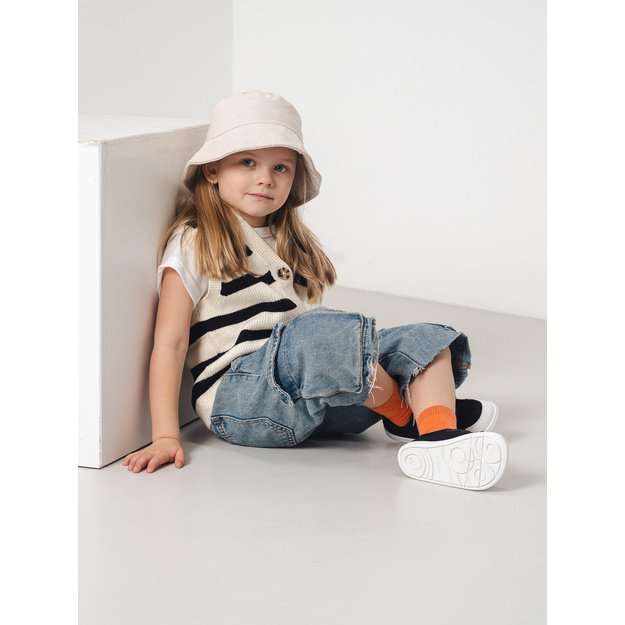 Kids barefoot sneakers Be Lenka Canvi Kids - Black & White