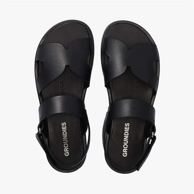 GROUNDIES® barefoot basutės Juno juoda