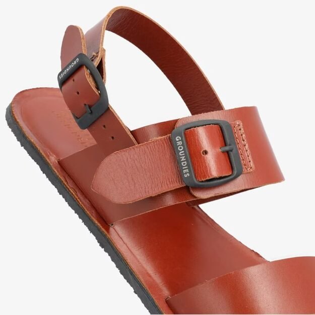 GROUNDIES® barefoot basutės vyrams Kos ruda