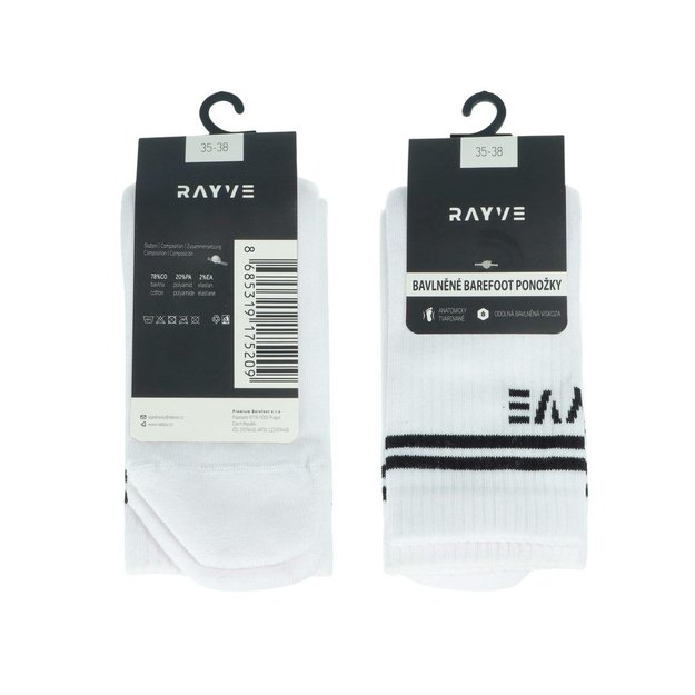 RAYVE BAREFOOT BAVLNĚN&Eacute; PONOŽKY B&iacute;l&eacute;