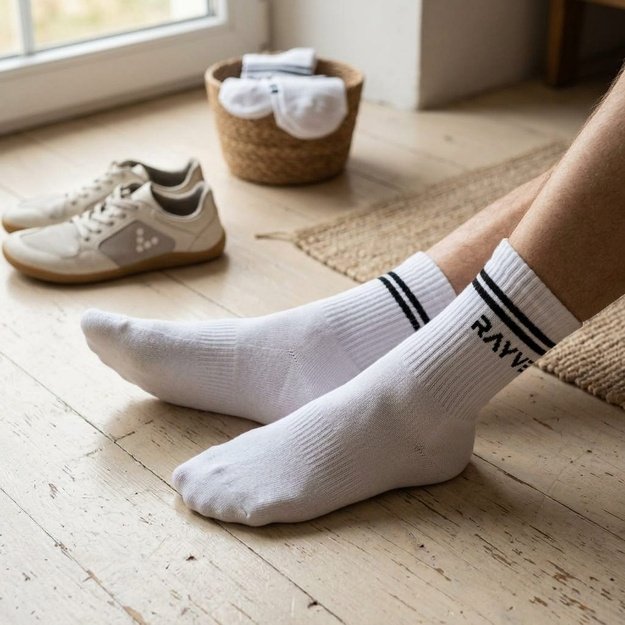 RAYVE BAREFOOT BAVLNĚN&Eacute; PONOŽKY B&iacute;l&eacute;