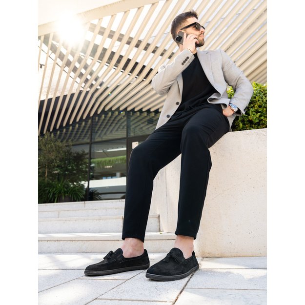 Barefoot Moccasins Be Lenka Portsiders - All Black