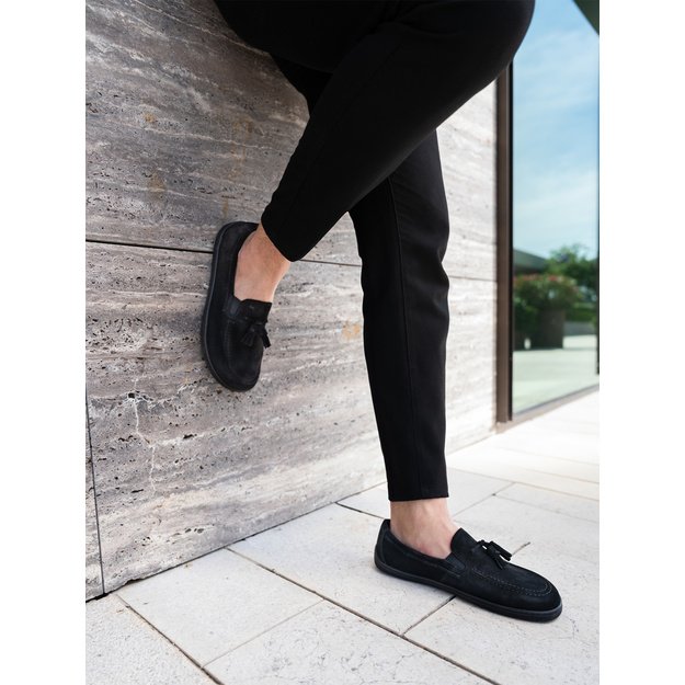 Barefoot Moccasins Be Lenka Portsiders - All Black