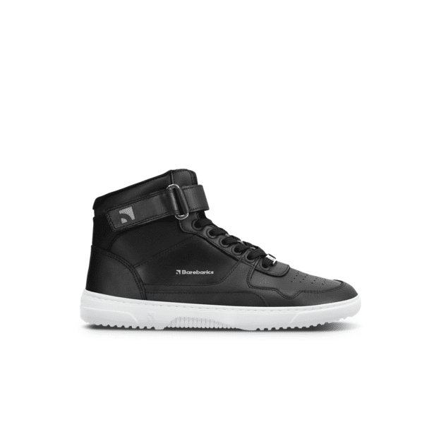 Barefoot Sneakers Barebarics Zing - High Top - Black & White - Leather