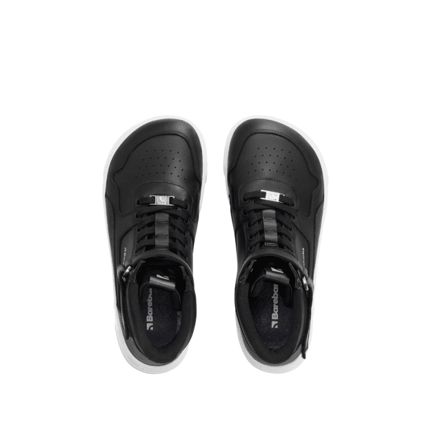 Barefoot Sneakers Barebarics Zing - High Top - Black & White - Leather
