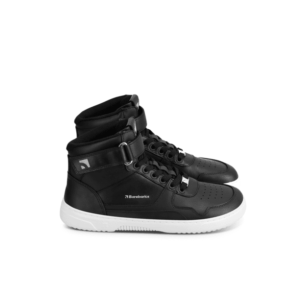 Barefoot Sneakers Barebarics Zing - High Top - Black & White - Leather