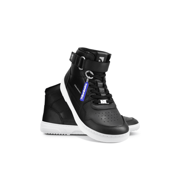 Barefoot Sneakers Barebarics Zing - High Top - Black & White - Leather