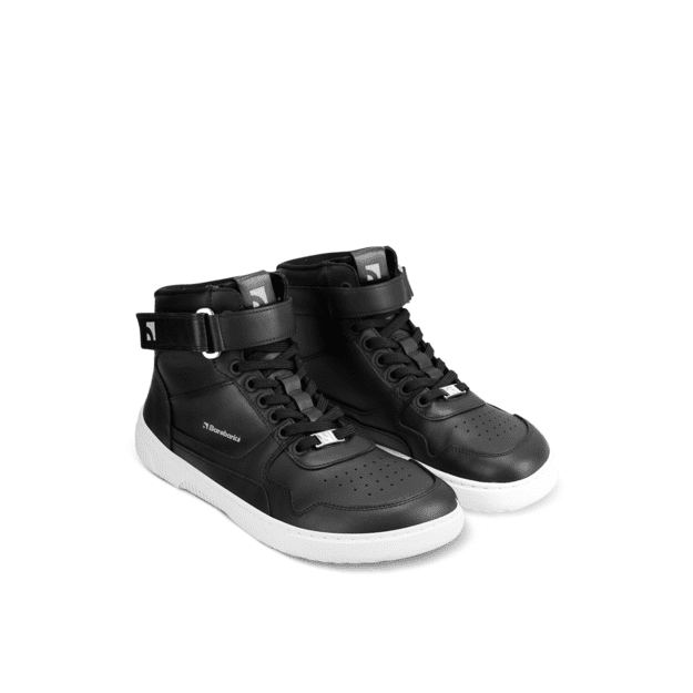 Barefoot Sneakers Barebarics Zing - High Top - Black & White - Leather
