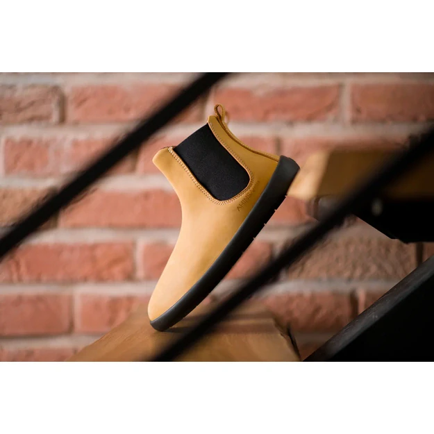 Ahinsa barefoot Chelsea 2.0 mustard nubuck