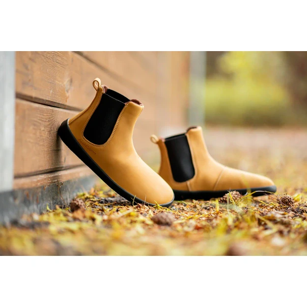 Ahinsa barefoot Chelsea 2.0 mustard nubuck