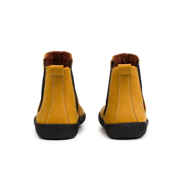 Ahinsa barefoot Chelsea 2.0 mustard nubuck
