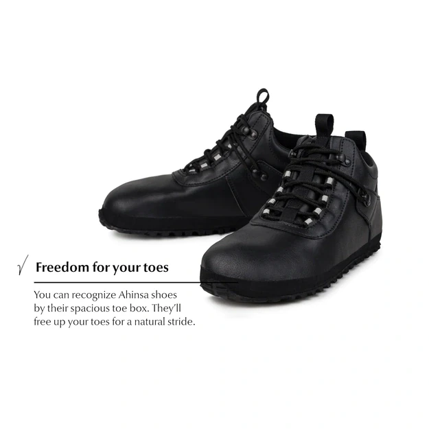 Ahinsa Hiker black – neperšlampami barefoot batai