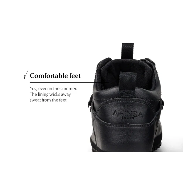 Ahinsa Hiker black – neperšlampami barefoot batai