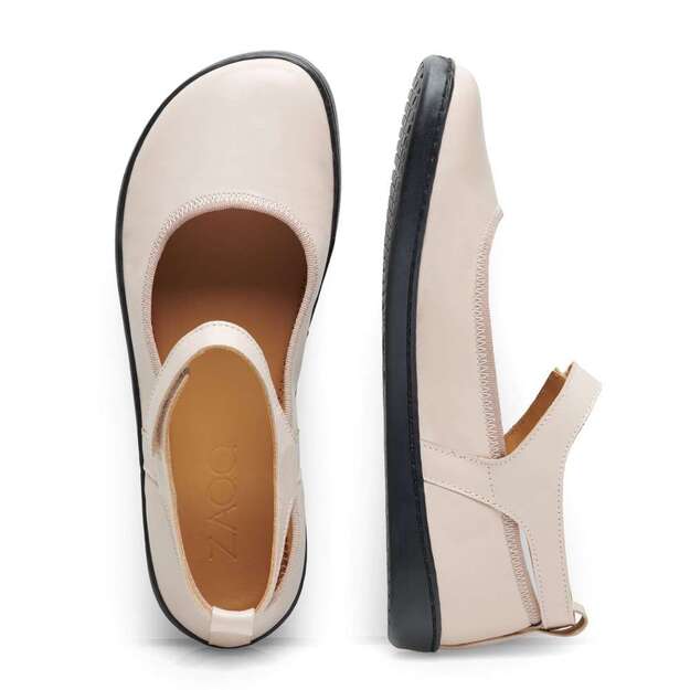 ZAQQ barefoot balerinos BANQET Nappa smėlio