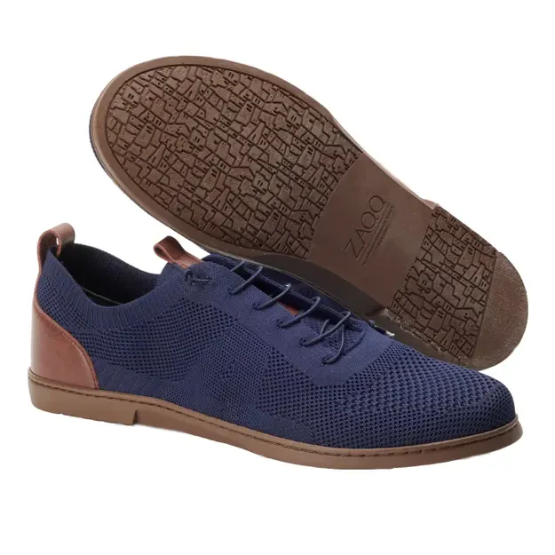 ZAQQ REQY Dark Blue – Elegant Barefoot Shoes for Men