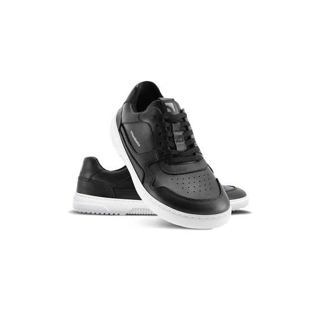 Barefoot Sneakers Barebarics Zing - Black & White - Leather