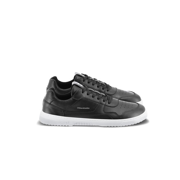 Barefoot Sneakers Barebarics Zing - Black & White - Leather