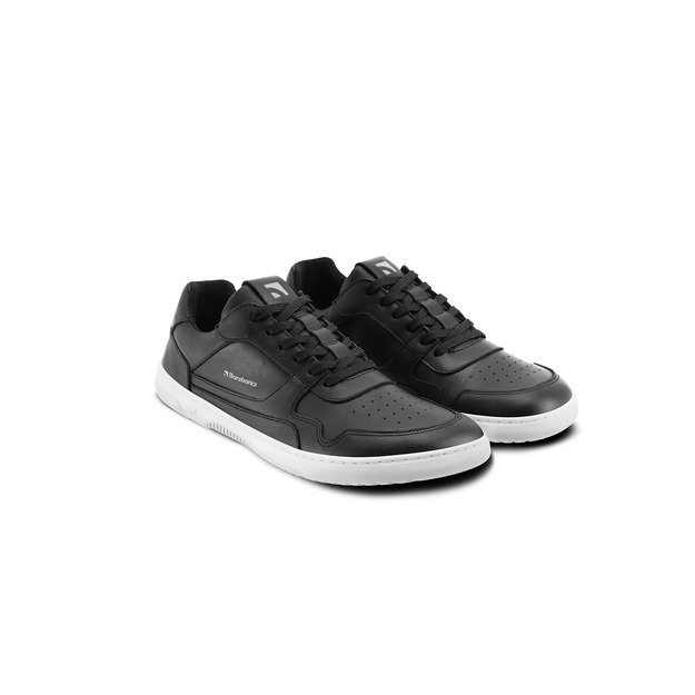 Barefoot Sneakers Barebarics Zing - Black & White - Leather