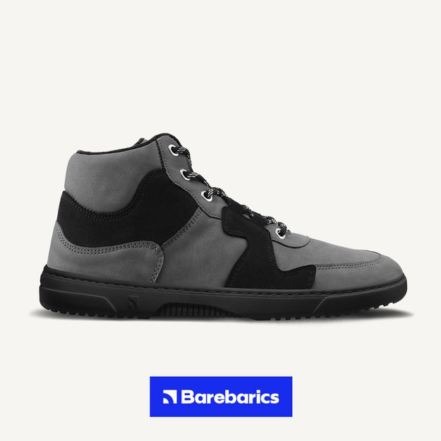 Barefoot Sneakers Barebarics Lynx - Dark Grey & Black