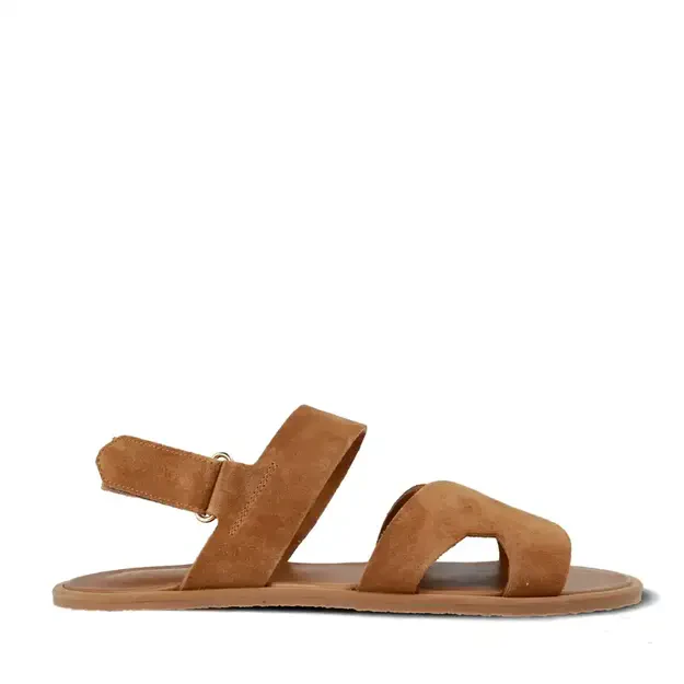  GROUNDIES® moteriškos barefoot basutės Juno caramel