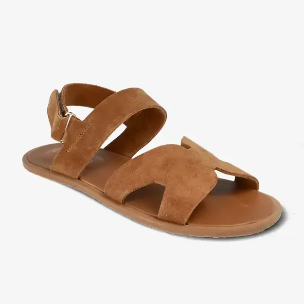  GROUNDIES® moteriškos barefoot basutės Juno caramel
