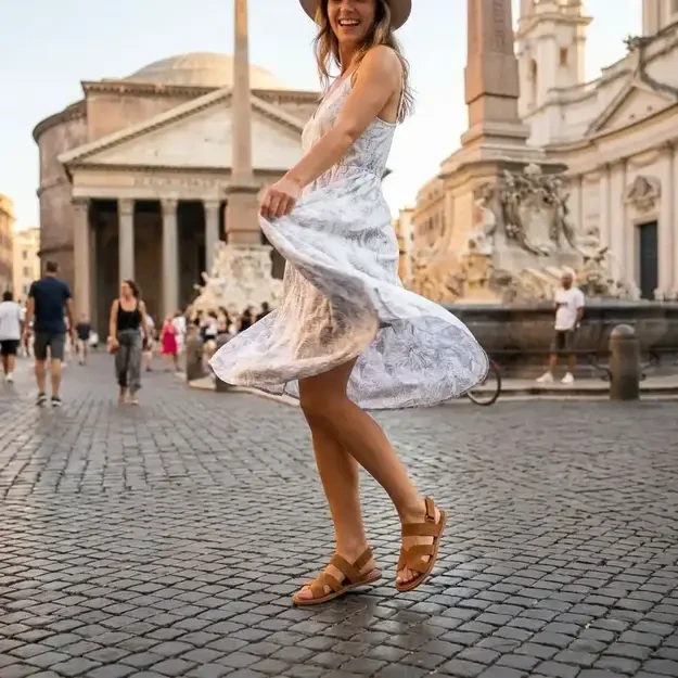  GROUNDIES® moteriškos barefoot basutės Juno caramel
