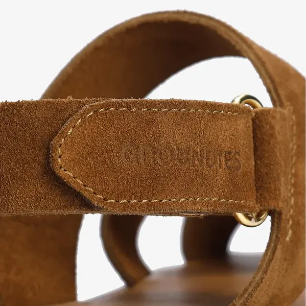  GROUNDIES® moteriškos barefoot basutės Juno caramel