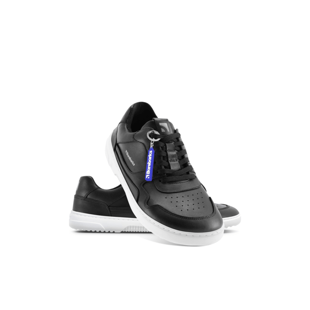 Barefoot Sneakers Barebarics Zing - Black & White - Leather