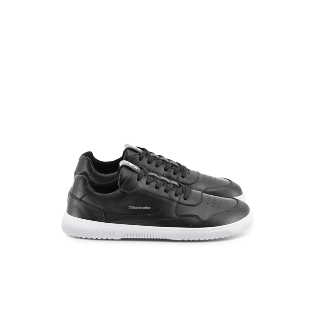 Barefoot Sneakers Barebarics Zing - Black & White - Leather