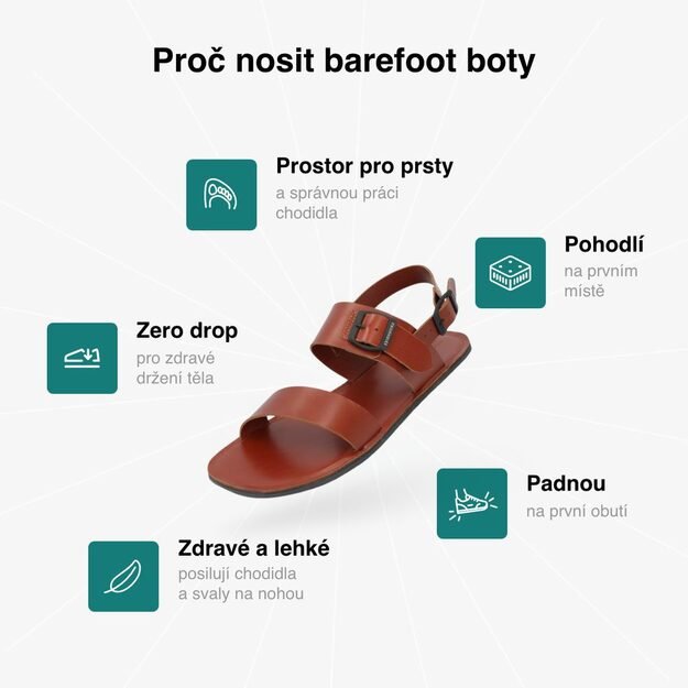 D&aacute;msk&eacute; Barefoot Sand&aacute;ly GROUNDIES&reg; Kos Tmavě hněd&eacute;