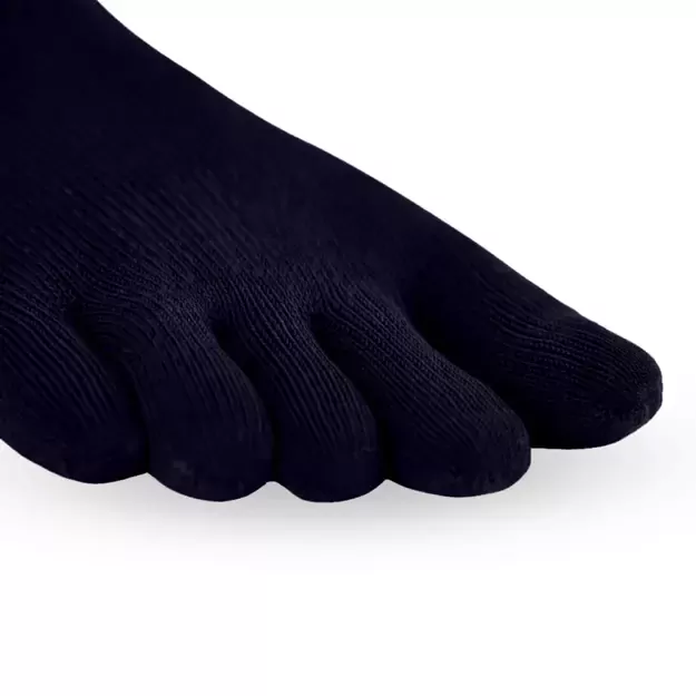 Knitido pirštuotos antimikrobinės kojinės Dr.Foot Silver Protect Midi juoda